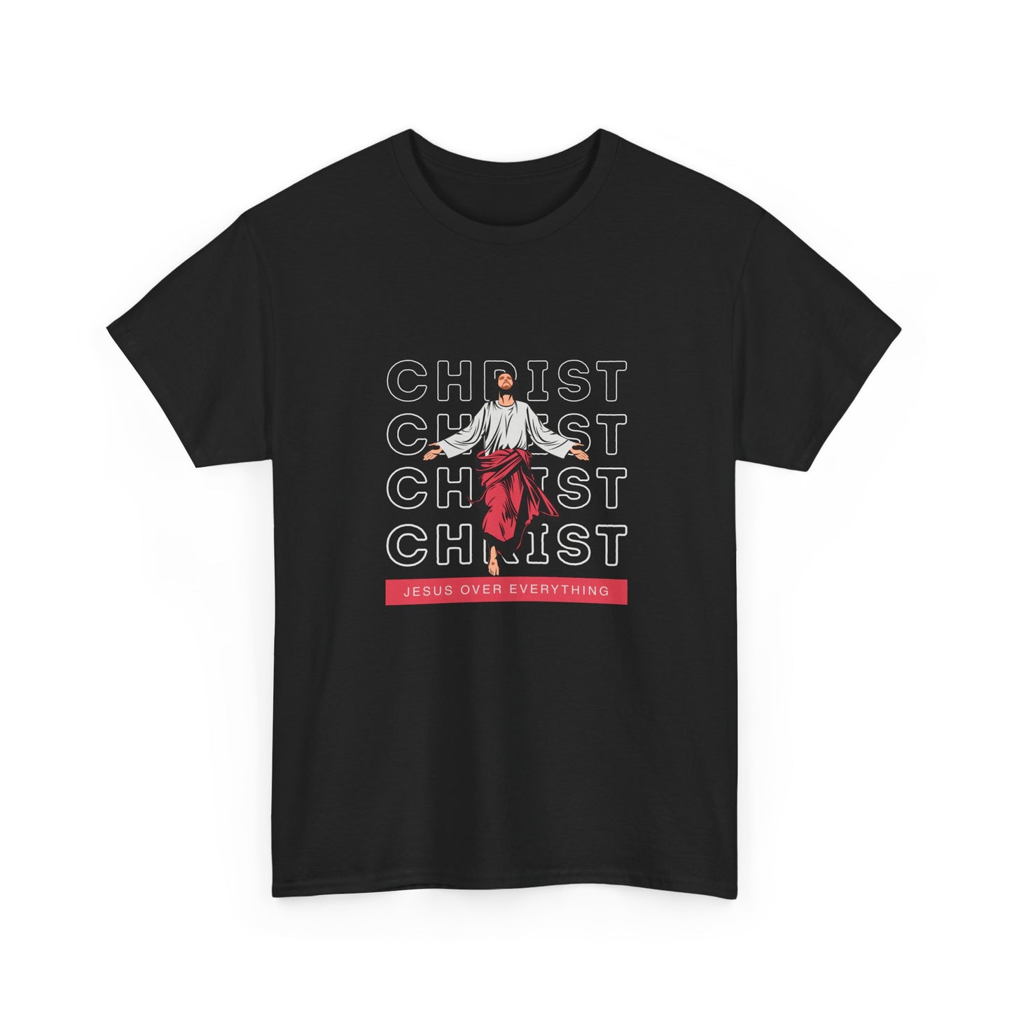 Christ Over Everything, Graphic Tee, Unisex Heavy Cotton T-Shirt, Faith-Inspired Gift, Religious Apparel, Casual Everyday Fashion