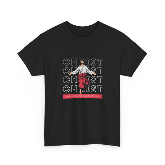 Christ Over Everything, Graphic Tee, Unisex Heavy Cotton T-Shirt, Faith-Inspired Gift, Religious Apparel, Casual Everyday Fashion